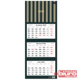 KALENDARZ TRÓJDZIELNY 82,5X34CM PASKI INTERDRUK