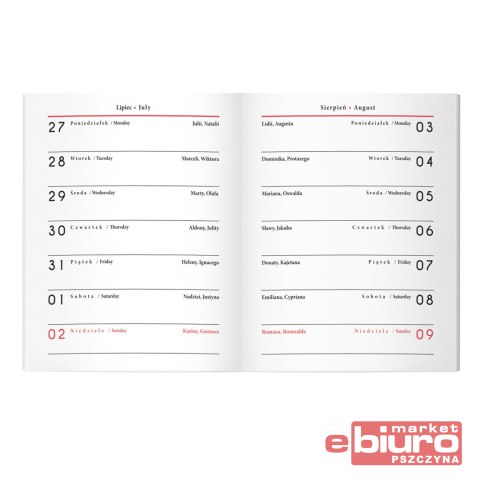 KALENDARZYK 64 STRONY MO 8X10,5CM ONE COLOR INT