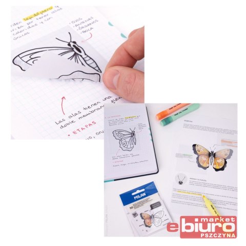 KARTECZKI PRZEŹROCZYSTE 76X76MM 50SZT 411260050