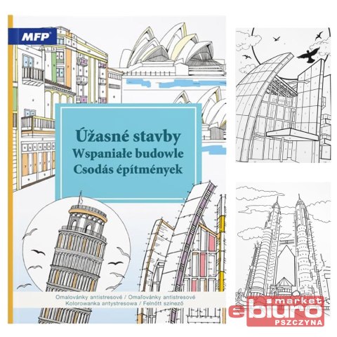 KOLOROWANKA ANTYSTRESOWA WSPANIAŁE BUDOWLE MFP