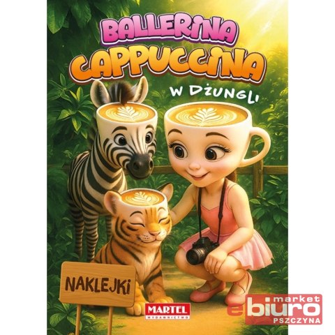 KOLOROWANKA BALLERINA CAPPUCCINA W DŻUNGLIL Z NAKLEJKAMI MARTEL