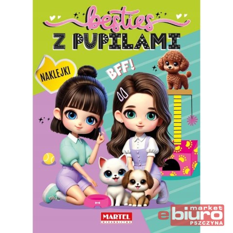 KOLOROWANKA BESTIES Z PUPILAMI Z NAKLEJKAMI MARTEL