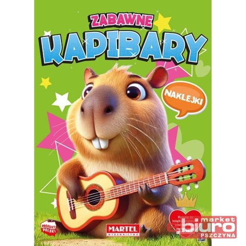 KOLOROWANKA ZABAWNE KAPIBARY Z NAKLEJKAMI MARTEL