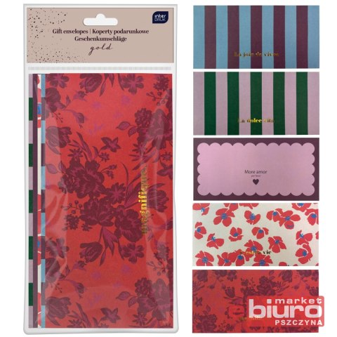 KOPERTY PODAR. 22X11CM 5SZT GOLD INTERDUK