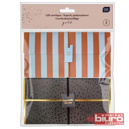 KOPERTY PODAR. DŁUGIE Z GUMKĄ 2SZT GOLD INTERDRUK