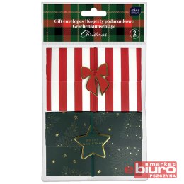 KOPERTY PODAR. Z GUMKĄ 2SZT CHRISTMAS INTERDRUK