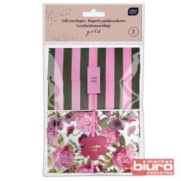 KOPERTY PODAR. Z GUMKĄ 2SZT GOLD INTERDRUK