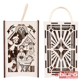 LAMPION ADWENTOWY DREWNIANY NA RORATY LED CRESCO