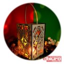 LAMPION ADWENTOWY DREWNIANY NA RORATY LED CRESCO