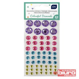 NAKLEJKI DEKOR. 62SZT COLOURFUL DIAMONDS INTERDRUK