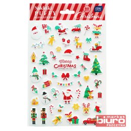 NAKLEJKI PUFFY 50SZT CHRISTMAS INTERDRUK