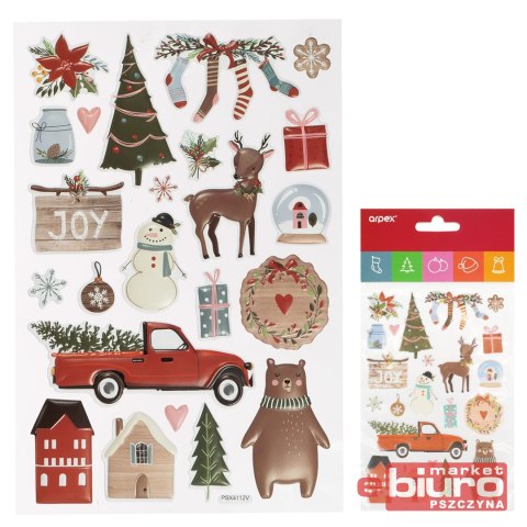 NAKLEJKI ŚWIĄTECZNE WZORY 3D NR5821 ARPEX