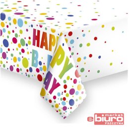 OBRUS PAPIEROWY HAPPY W KOLOROWE KROPKI POL-MAK