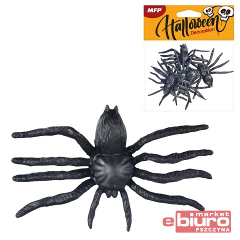 PAJĄK PLASTIKOWY 6CM 6SZT CZARNY 1042557 MFP