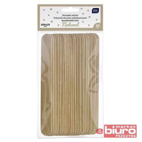 PATYCZKI DO PRAC PLAST. NATUR. 200X25MM INTERDRUK