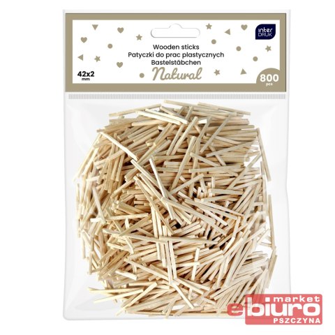 PATYCZKI DO PRAC PLAST. NATUR. 42X2 800SZT INTERDR