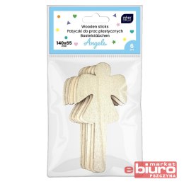 PATYCZKI DREWNIANE 6SZT ANGELS INTERDRUK