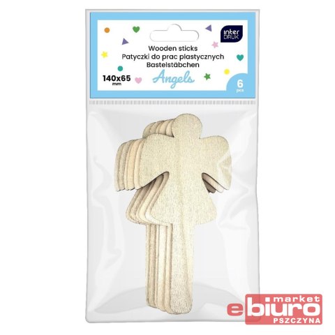 PATYCZKI DREWNIANE 6SZT ANGELS INTERDRUK