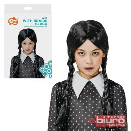 PERUKA DLA DZIECI CZARNE WARKOCZE GODAN