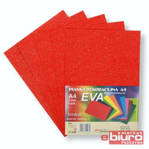 PIANKA EVA BROKAT A4 BIODEG A'5 CZERWONA 2 PSH