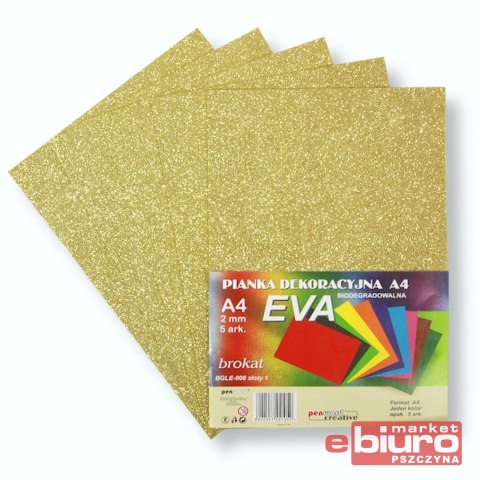 PIANKA EVA BROKAT A4 BIODEG A'5 ZŁOTA 1 PENWORD