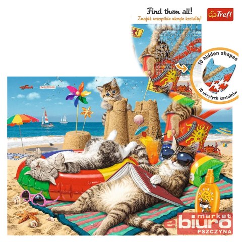 PUZZLE 1011 ELEMENTÓW KOCIE WAKACJE 10674 TREFL