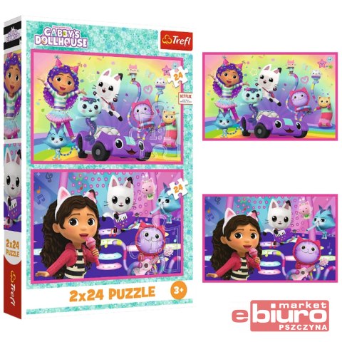 PUZZLE 2X24 ZABAWY Z GABBY 34433 TREFL