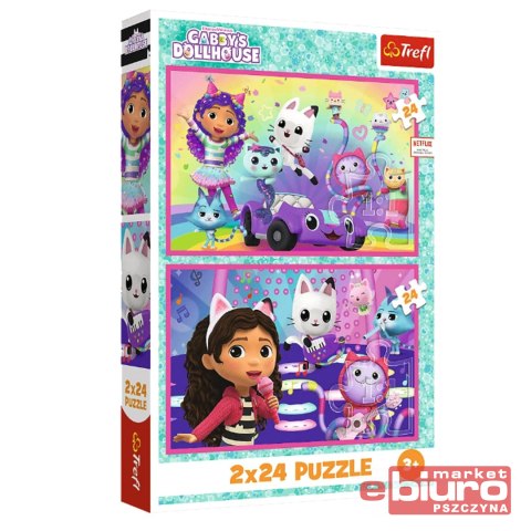 PUZZLE 2X24 ZABAWY Z GABBY 34433 TREFL
