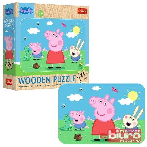 PUZZLE 24 DREWNIANE POZNAJ UROCZĄ PEPPĄ 20262 TREF