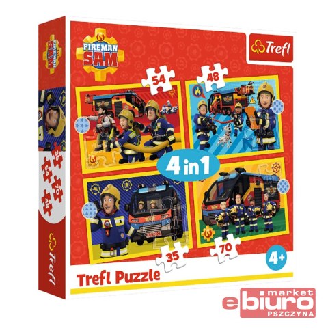 PUZZLE 4W1 STRAŻAK NA SYGNALE 34348 TREFL