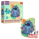 PUZZLE 50 DREWNIANE KONTUROWE WESOŁY STITCH TREFL