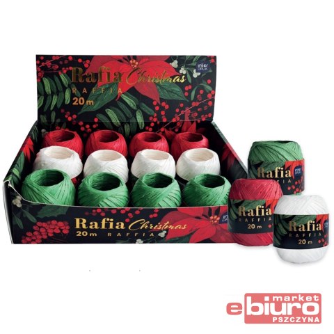 RAFIA 20M CHRISTMAS INTERDRUK