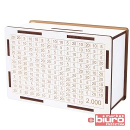 SKARBONKA DREWNIANA WYKREŚLANKA CEL 2000 CRESCO