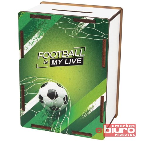 SKARBONKA DREWNIANA FOOTBALL CRESCO