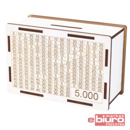 SKARBONKA DREWNIANA WYKREŚLANKA CEL 5000 CRESCO