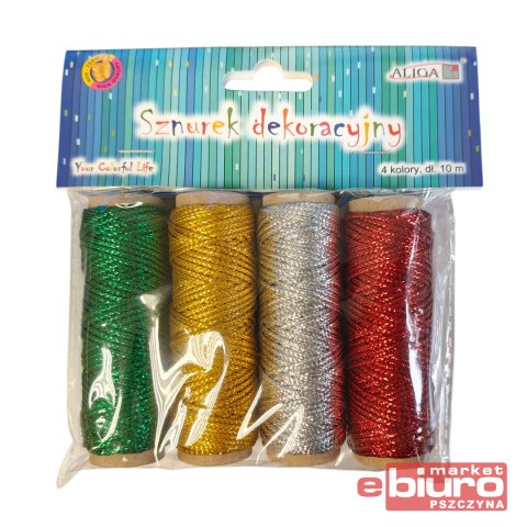 SZNUREK DEKORACYJNY SZ-2929 METAL 1,5MMX10M 4 KOL