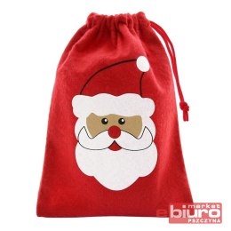 WOREK ŚWIĄTECZNY MIKOŁAJ CZERWONY ROZM 18X24CM