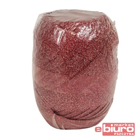 WSTĄŻKA 20MX1CM JUMBO BROKATOWA CZERWONA MFP