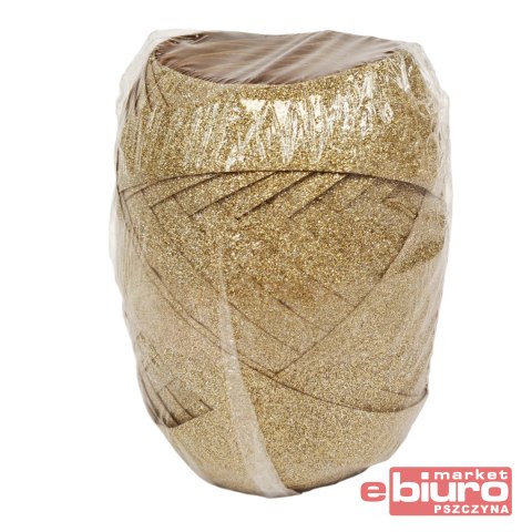 WSTĄŻKA 20MX1CM JUMBO BROKATOWA ZŁOTA MFP