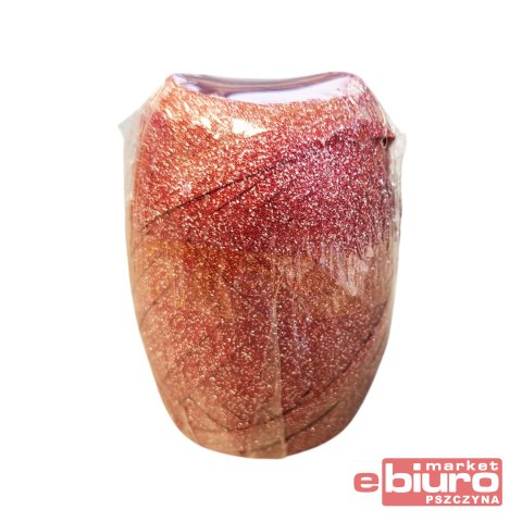 WSTĄŻKA 20MX5MM BROKATOWA CZERWONA MFP