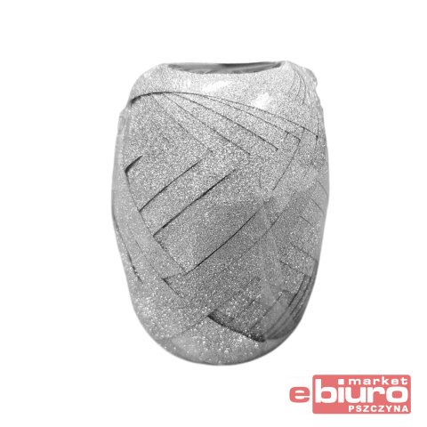 WSTĄŻKA 20MX5MM BROKATOWA SREBRNA MFP