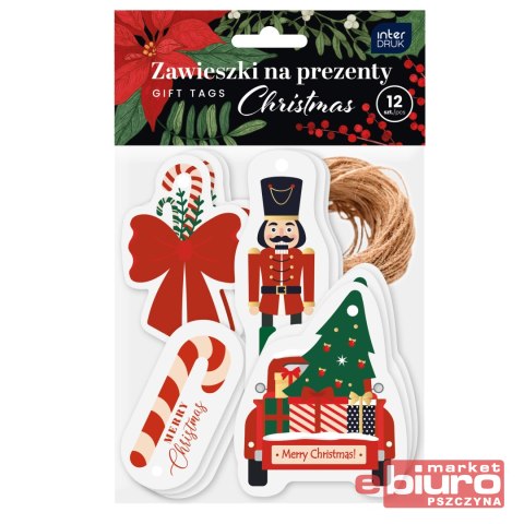 ZAWIESZKI NA PREZENTY KSZTAŁTY CHRISTMAS INTERDRUK