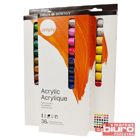 FARBY AKRYLOWE 36 KOLORÓW 12ML SIMPLY DALER ROWNEY