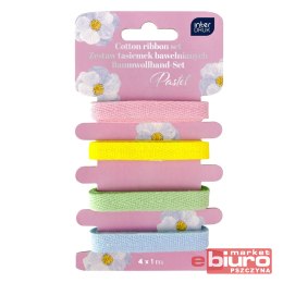 ZESTAW TASIEMEK BAWEŁNIANYCH 4X1M PASTEL INTERDRUK