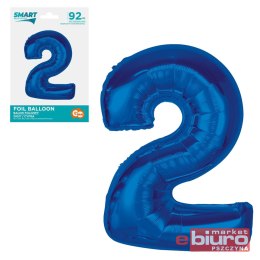 BALON FOLIOWY CYFRA 2 NIEBIESKA 92CM GODAN