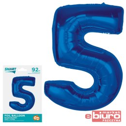 BALON FOLIOWY CYFRA 5 NIEBIESKA 92CM AA GODAN