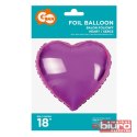 BALON FOLIOWY "SERCE" RÓŻOWE 18" GODAN