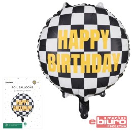 BALON FOLIOWY SZACHOWNICA HAPPY BIRTHDAY MIX PARTY