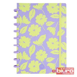 COOLPACK KOŁOZESZYT B5 Z GUMKĄ 100K FLORES LILIA