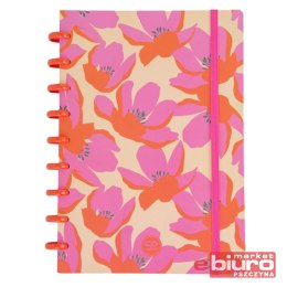 COOLPACK KOŁOZESZYT Z GUMKĄ 100K FLORES ROSA